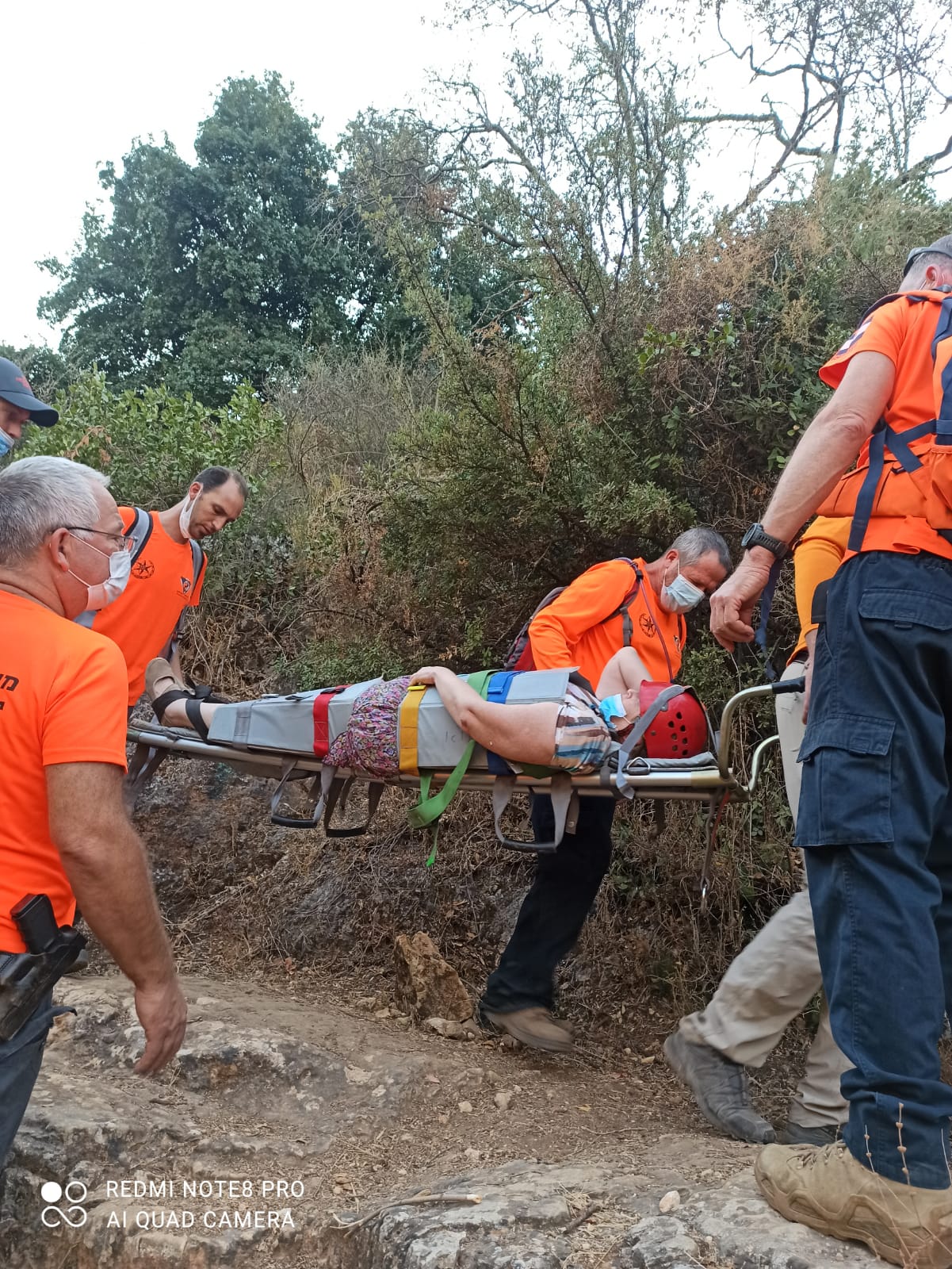 מתנדבי משטרת ישראל מיחידת החילוץ גליל – כרמל בחילוץ בנחל עמוד