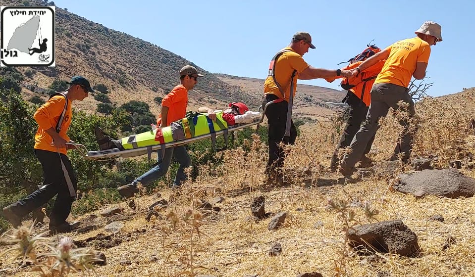 יחידת חילוץ גולן חילצו גבר בן 81 שנפצע בהר אביתר סמוך לעלמה