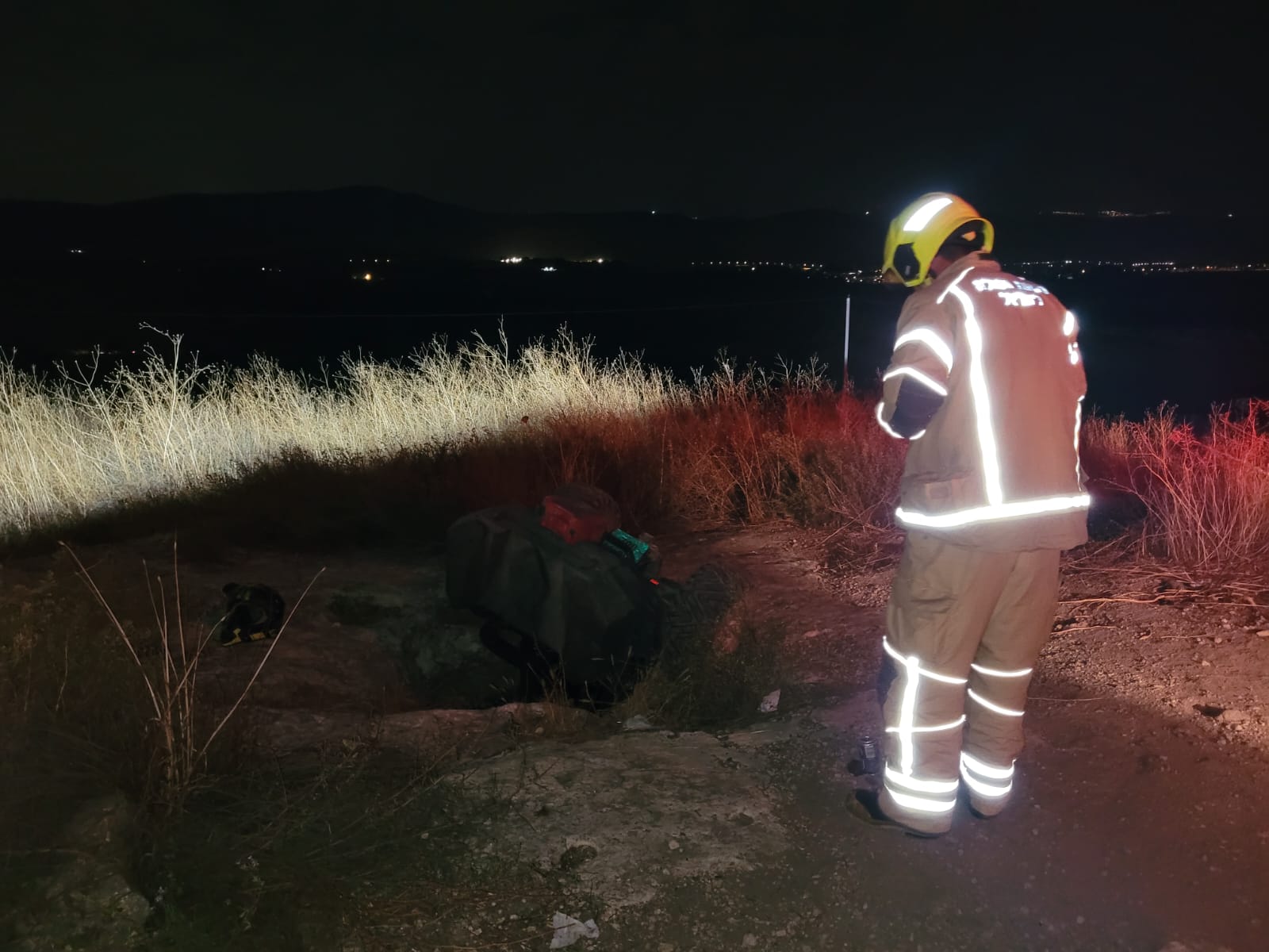 חילוץ לכוד בהתהפכות טרקטורון למערה סמוך למשמר הירדן